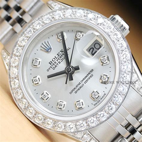 rolex datejust 18k white gold and diamond price|Rolex oyster diamond bezel.